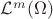 $\mathcal L^m(\Omega)$