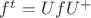 $f^{t}=UfU^{+}$ $f^{t}=UfU^{+}$