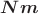 $\boldsymbol{Nm}$