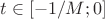 $t\in [-1/M;0]$