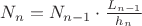 $N_{n}=N_{n-1}\cdot\frac{L_{n-1}}{h_n}$