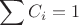 $$\sum C_{i} = 1$$