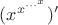 $(x^{x^{\cdots^{x}}})'$