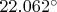 $22.062^{\circ}$