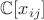 $\mathbb{C}[x_{ij}]$