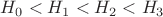 $H_0 < H_1 < H_2 < H_3$