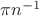 $\pi {n^{ - 1}}$
