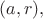 $(a,r), $
