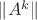 $\|A^k\|$