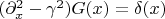 $(\partial_x^2-\gamma^2)G(x)=\delta(x)$