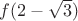 $f(2-\sqrt{3})$