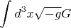 $$\int d^3x \sqrt{-g}G$$