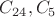 $C_{24}, C_5$