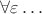 $\forall \varepsilon \ldots$