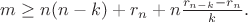 $m\ge n(n-k)+r_n +n\frac{r_{n-k}-r_n}{k}.$