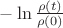 $-\ln\frac{\rho(t)}{\rho(0)}$