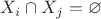 $X_i \cap X_j = \varnothing$