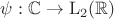 $\psi:\mathbb C\to \mathrm L_2(\mathbb R)$