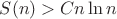 $S(n)>Cn\ln n$