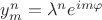 $y_m^{n} = \lambda^n e^{im\varphi}$