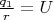 $\frac{q_1}{r}=U$