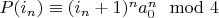 $P(i_n) \equiv (i_n+1)^n a_0^n \mod 4$
