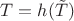 $T = h( \tilde T)$