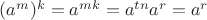 $(a^m)^k = a^{mk}=a^{tn}a^r = a^r$ $(a^m)^k = a^{mk}=a^{tn}a^r = a^r$