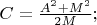 $C=\frac{A^2+M^2}{2M};$