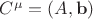 $C^{\mu} = (A, \mathbf b)$