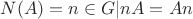 $N(A)= n\in{G}|nA=An $
