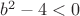 $b^2-4<0$