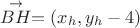 $\stackrel{\rightarrow}{BH}=(x_h,y_h-4)$