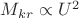 $M_{kr} \propto U^2$