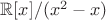 $\mathbb R[x]/(x^2-x)$