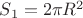 $S_1=2\pi R^2$ $S_1=2\pi R^2$