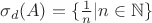 $\sigma _d (A)=\{\frac 1n |n\in \mathbb N\}$