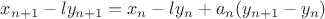 $x_{n+1}-ly_{n+1}=x_n-ly_n+a_n(y_{n+1}-y_n})$