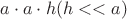 $ a \cdot a \cdot h (h <<a ) $