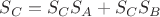 ${S_C}={S_C}{S_A}}+{S_C}{S_B}$