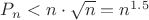 $P_{n}<n\cdot \sqrt{n}={n}^{1.5}$