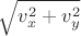 $\sqrt{v^2_x+v^2_y}$