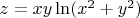 $z=xy\ln(x^2+y^2)$