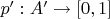 $p':A'\to  [0,1]$