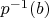 $p^{-1}(b)$