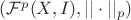 $(\mathcal{F}^p(X,I),||\cdot||_p)$ $(\mathcal{F}^p(X,I),||\cdot||_p)$