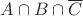 $A \cap B\cap \overline{C}$