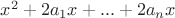 $x^2+2a_1x+...+2a_nx$