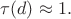 $\tau(d)\approx 1.$