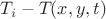 $T_i-T_{п}(x,y,t)$